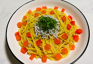 さくら大根×しらすパスタ
